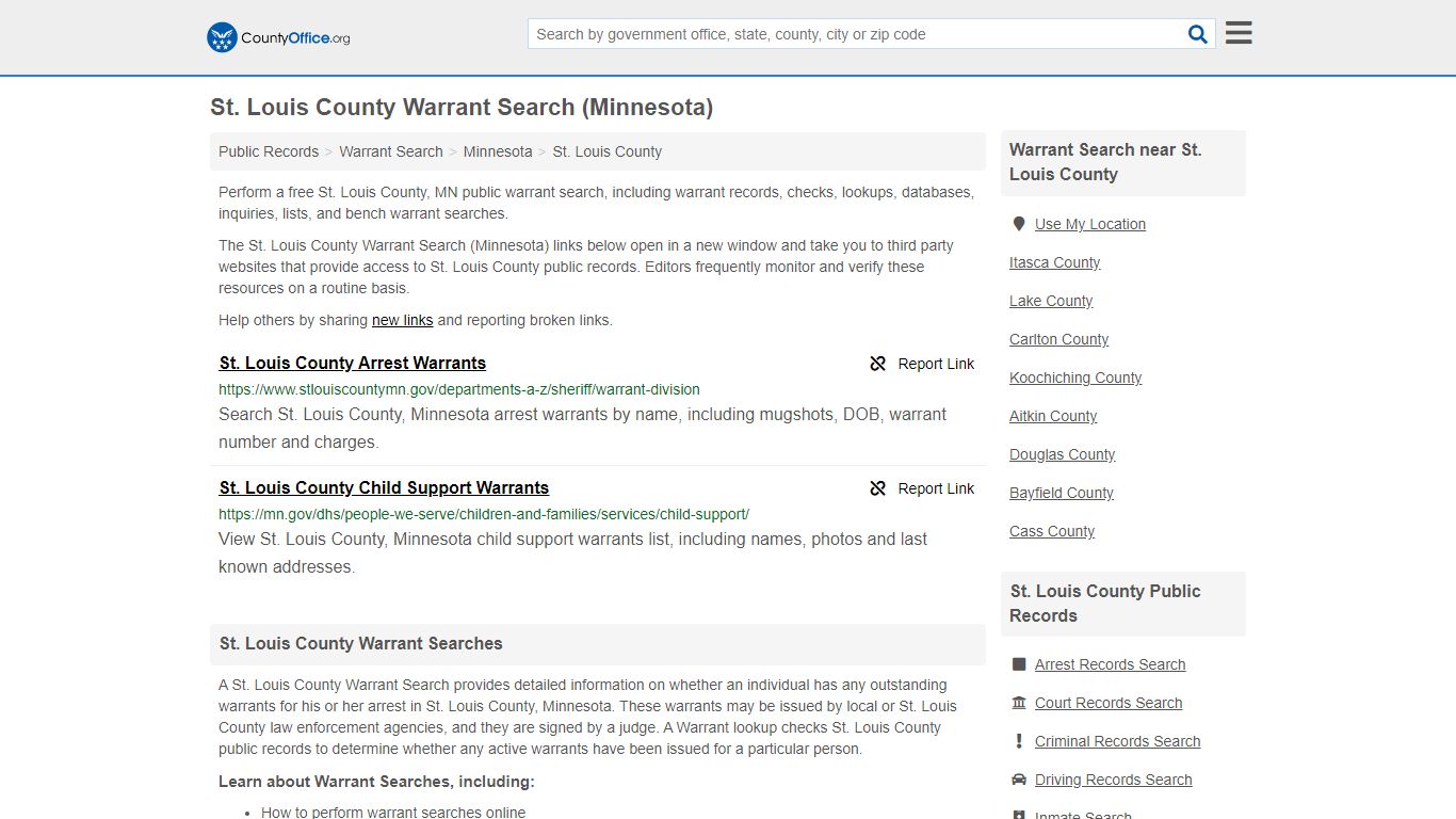 Warrant Search - St. Louis County, MN (Warrant Checks ...